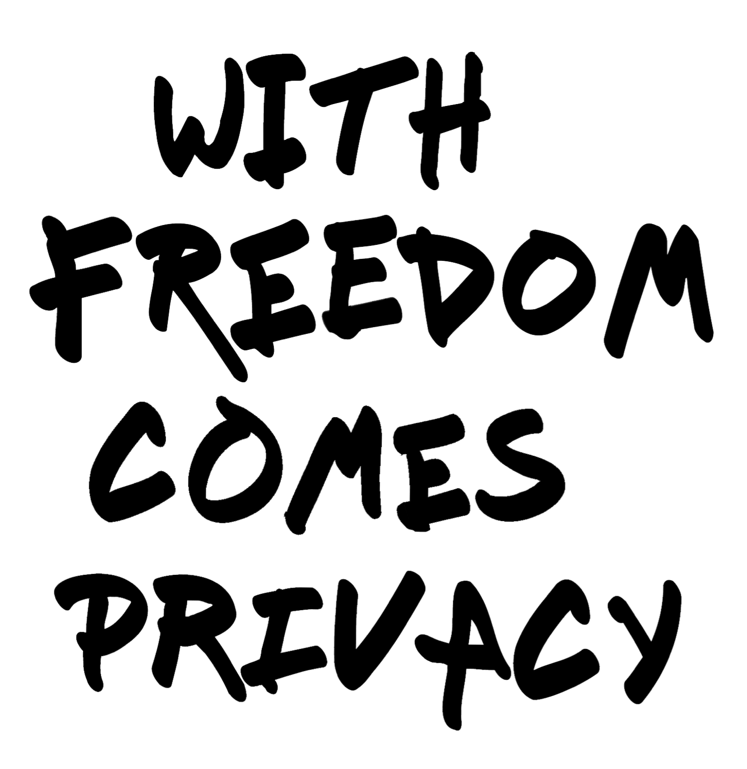 With freedom comes privacy