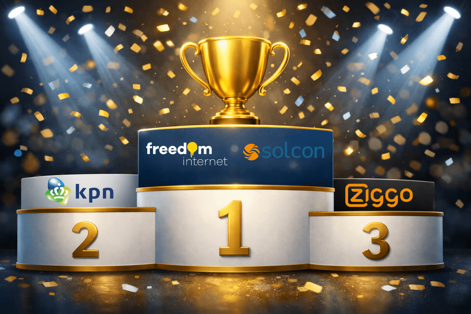 Freedom Internet opnieuw beste provider van Nederland, dit keer gedeeld goud met Solcon! | Freedom