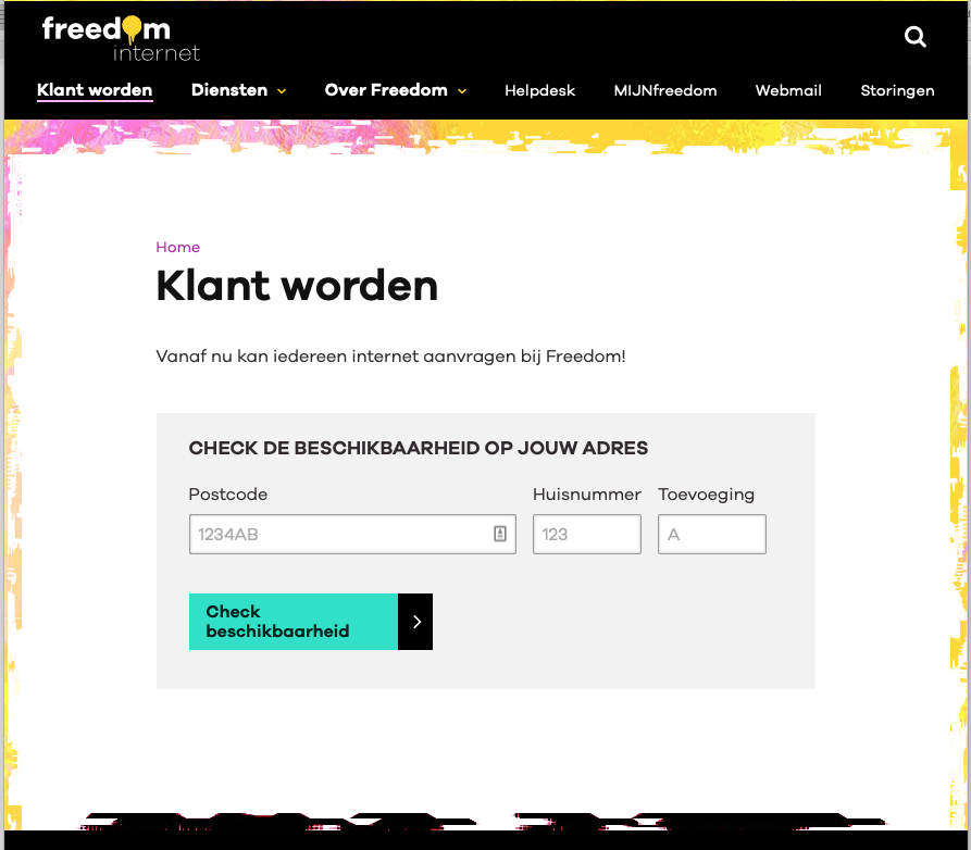 cliënt Knop wasserette Freedom Internet voor iedereen in Nederland | Freedom